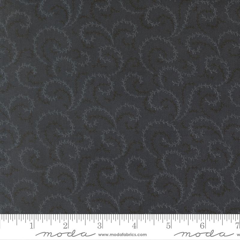 Breathtaking Blues Curly Midnight - Quilt Fabric