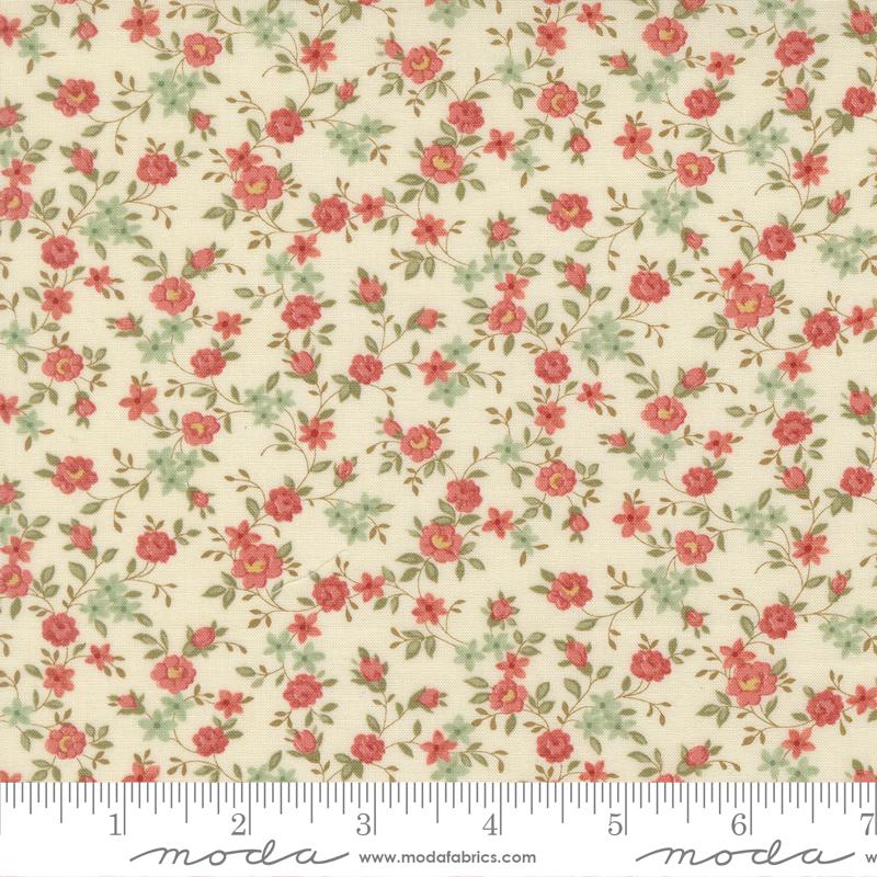 Ambiance Sweet Roses Porcelain - Quilt Fabric