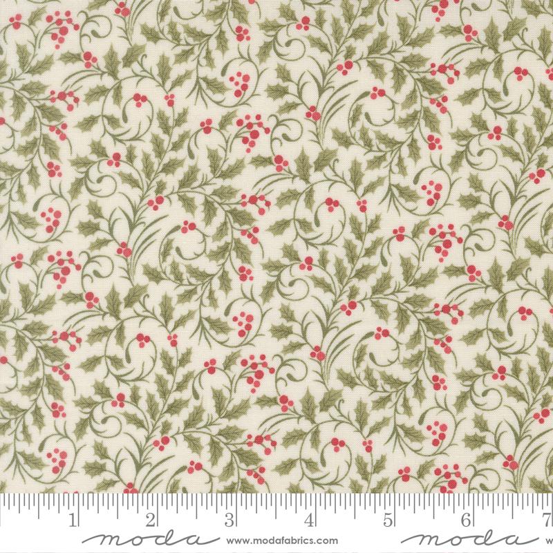 Candlelight Christmas Vines Cream - Quilt Fabric