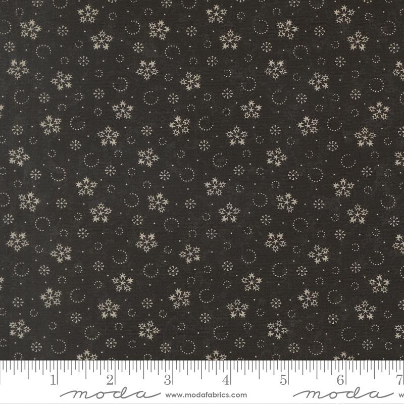 Candlelight Christmas Snowflake Ebony - Quilt Fabric