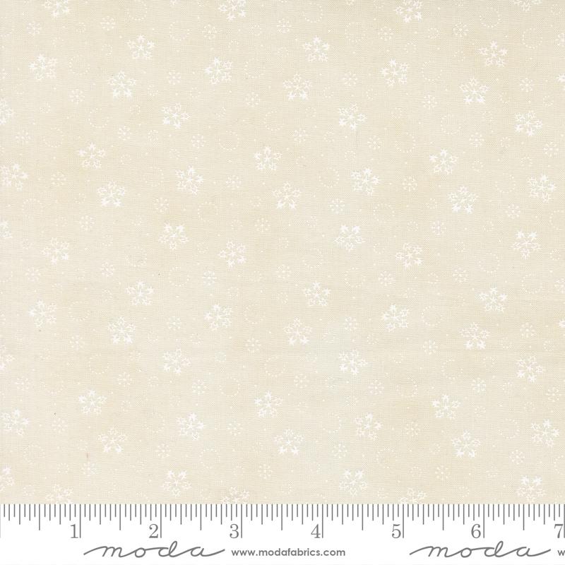 Candlelight Christmas Snowflake Cream White - Quilt Fabric