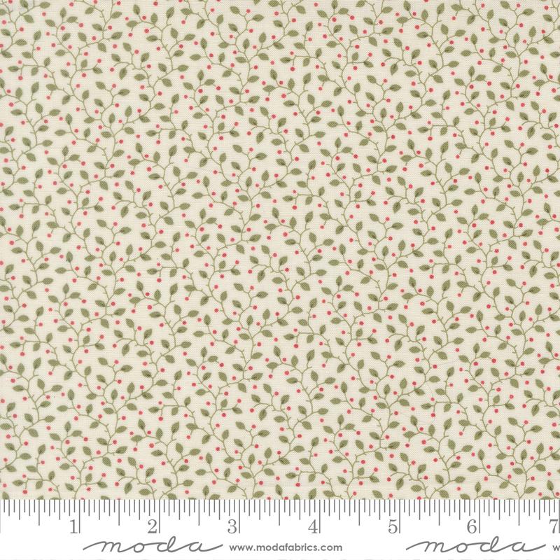 Candlelight Christmas Small Vines Cream - Quilt Fabric