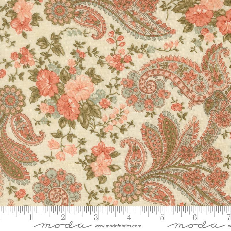 Dearly Beloved Paisley Lace - Quilt Fabric, zoomed in. Select this picture to zoom back out.