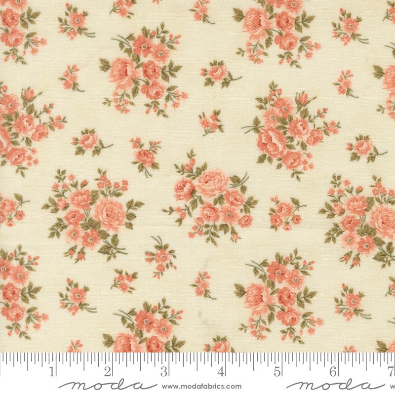 Dearly Beloved Flower Lace - Quilt Fabric, zoomed in. Select this picture to zoom back out.