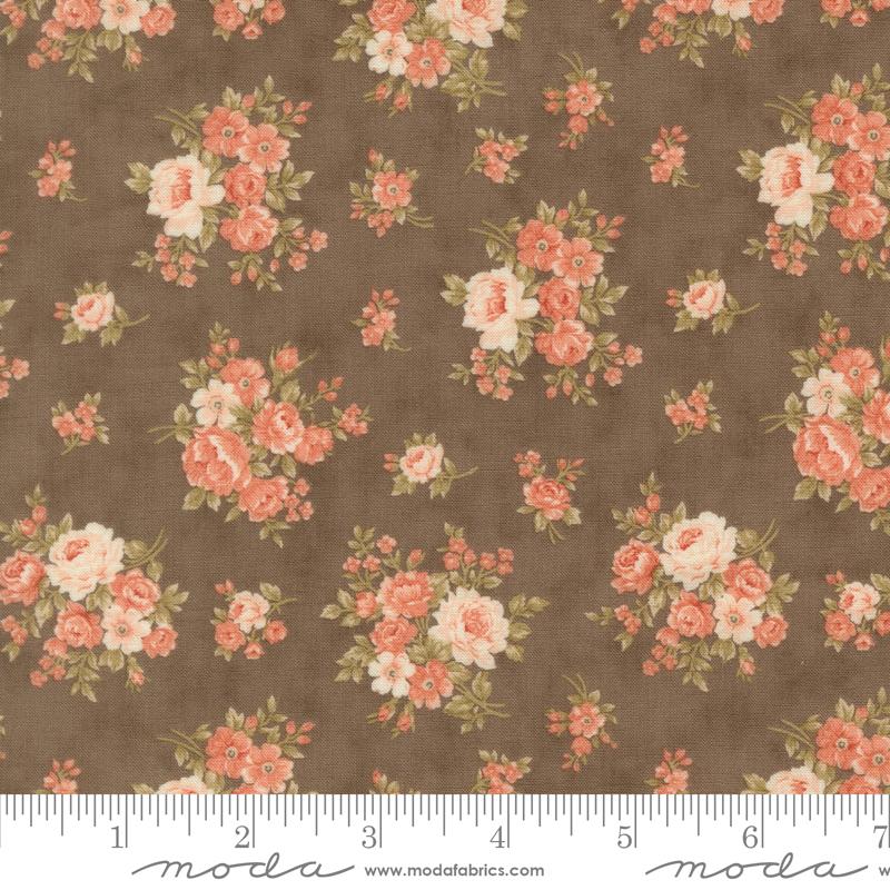 Dearly Beloved Flower Dovetail - Quilt Fabric, zoomed in. Select this picture to zoom back out.