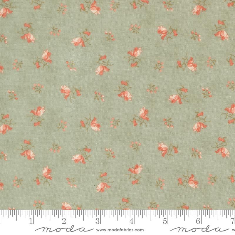 Dearly Beloved Bloom Mist - Quilt Fabric, zoomed in. Select this picture to zoom back out.