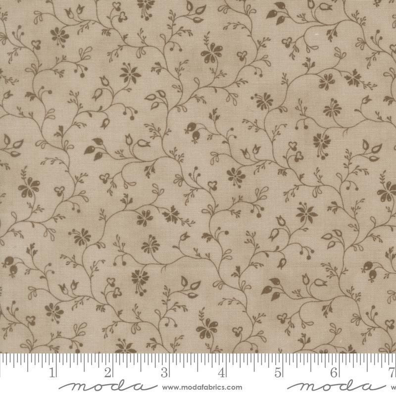 Dearly Beloved Vines Whisper - Quilt Fabric, zoomed in. Select this picture to zoom back out.
