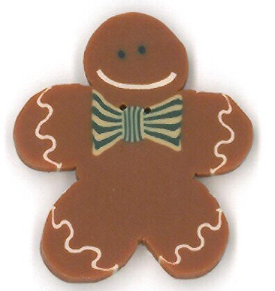 Large Fred Gingerbread Man Button