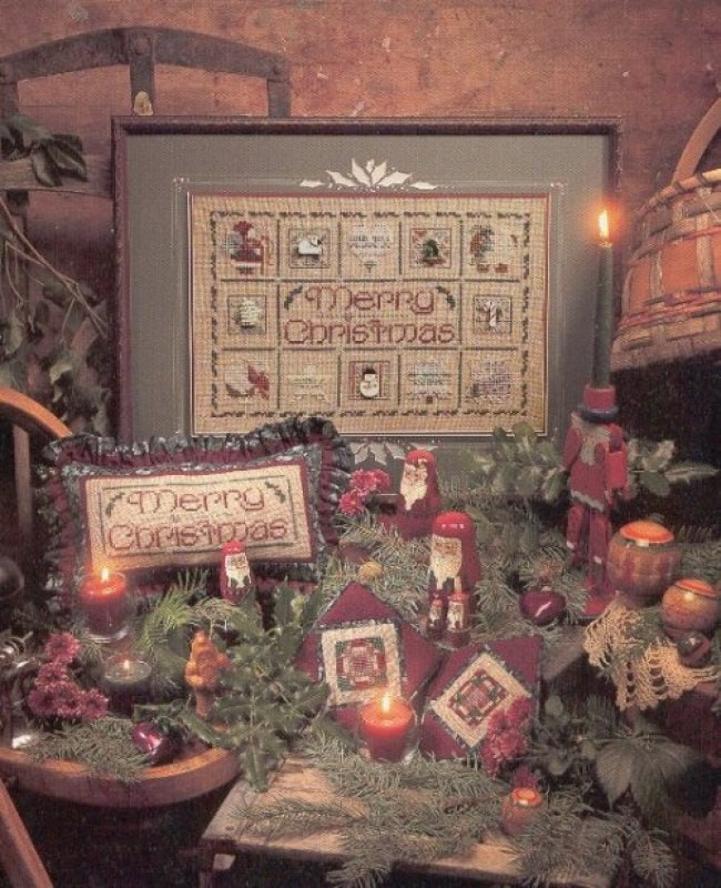Buttoned Yule - Cross Stitch Pattern