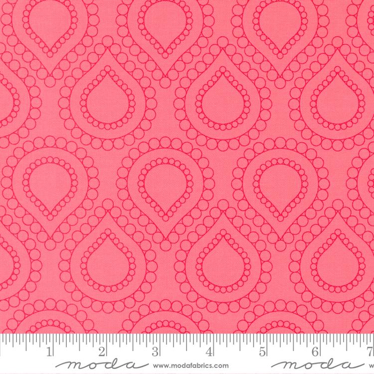 Rainbow Sherbet Cherry - Beaded Lotus Geometrics - Fabric