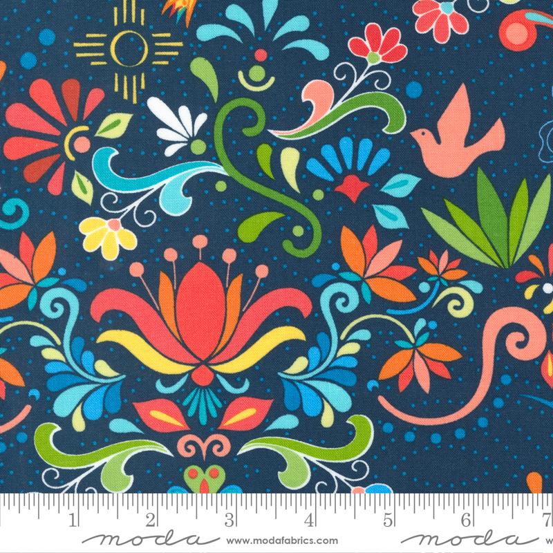 Talavera Florals - Superior Blue - Quilt Fabric