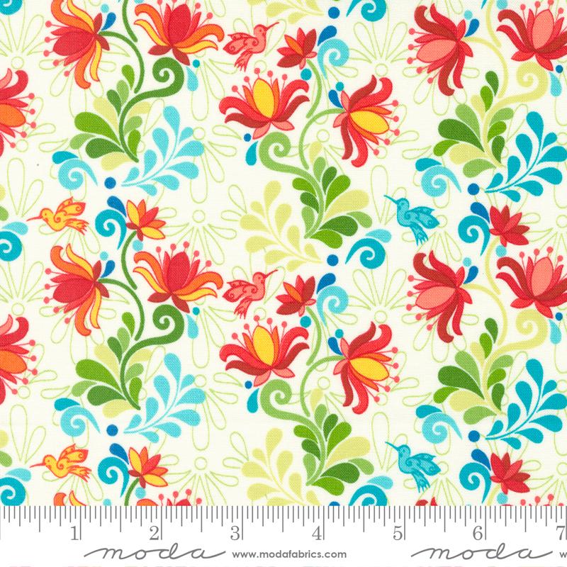 Yucca Florals - Marshmallow White - Quilt Fabric