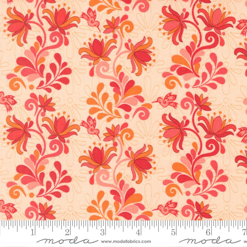 Yucca Florals - Flamingo Feather - Quilt Fabric