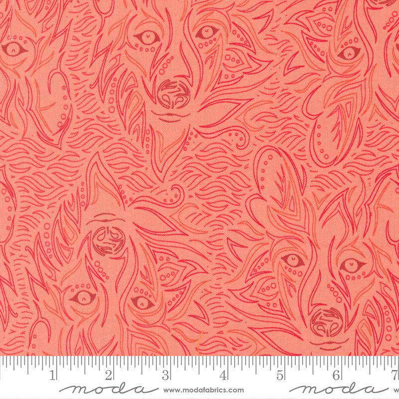 Lobo Novelty Wolf - Guava Jelly - Quilt Fabric