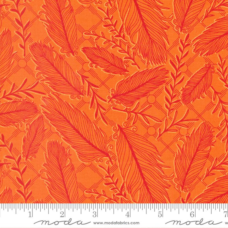 Pluma Novelty Feather - Sizzling Sunset - Quilt Fabric