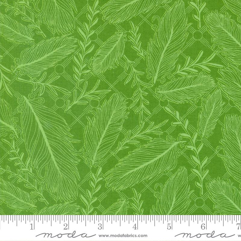 Pluma Novelty Feather - Sassy Grass - Quilt Fabric