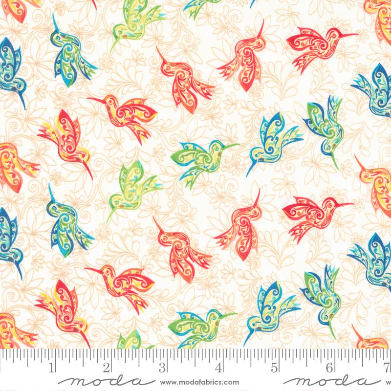 Enchantment Hummingbird - Marshmallow White - Quilt Fabric