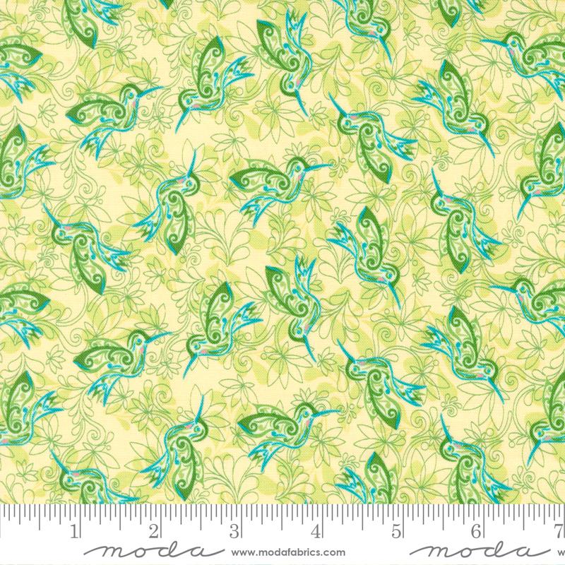 Enchantment Hummingbird - Reviving Green - Fabric