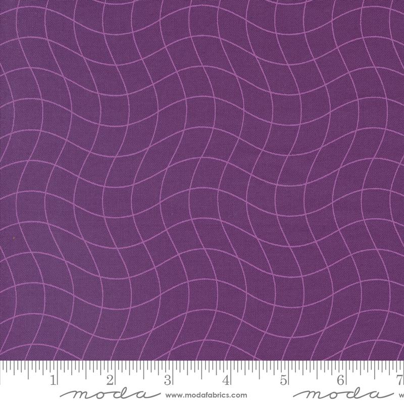 Rainbow Spice Wavy - Eggplant - Quilt Fabric