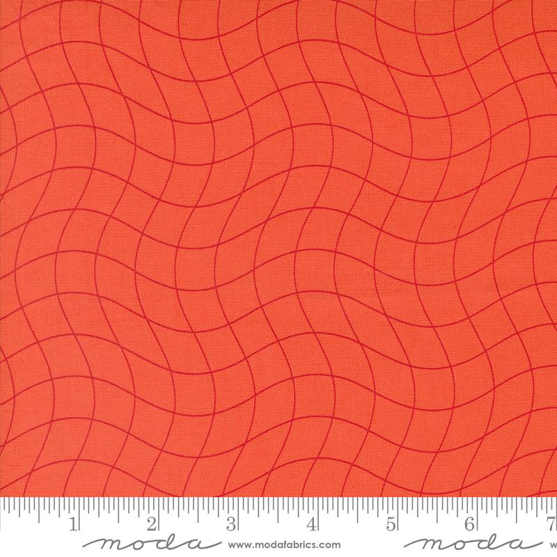 Rainbow Spice Wavy - Clementine - Quilt Fabric