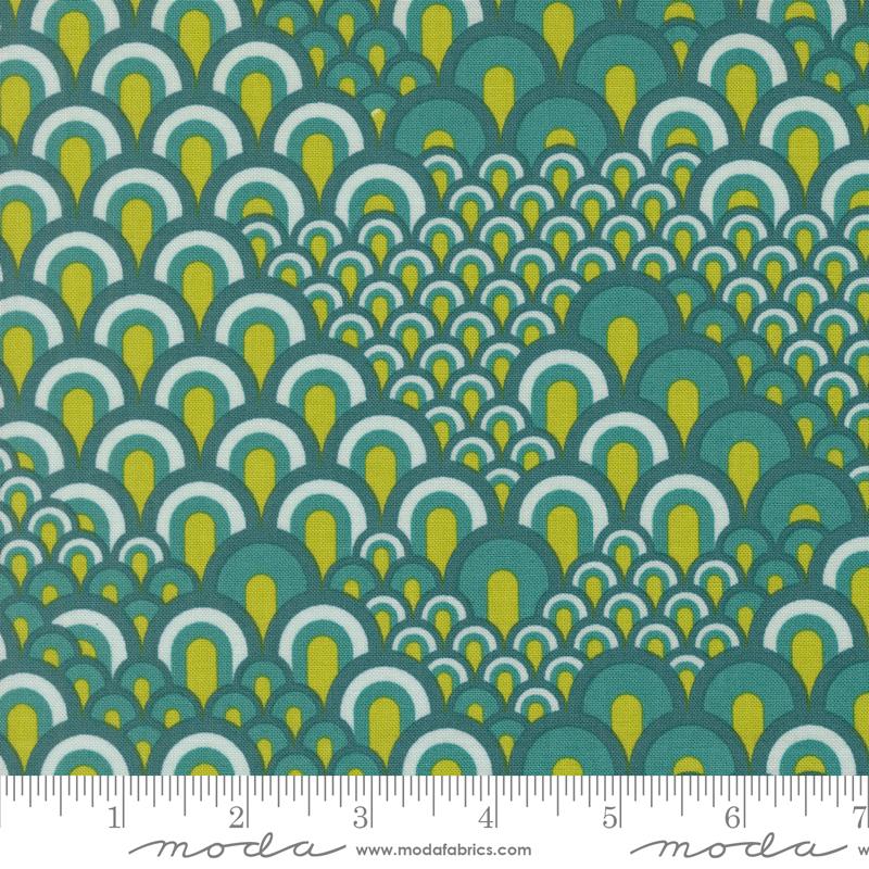 Legendary Love Sea Waves - Teal - Quilt Fabric