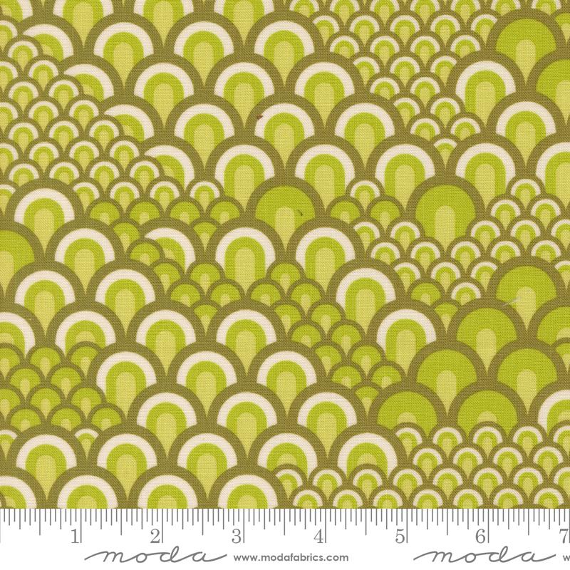 Legendary Love Sea Waves - Avocado - Quilt Fabric