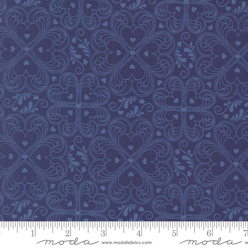 Legendary Love Damask - Navy - Quilt Fabric