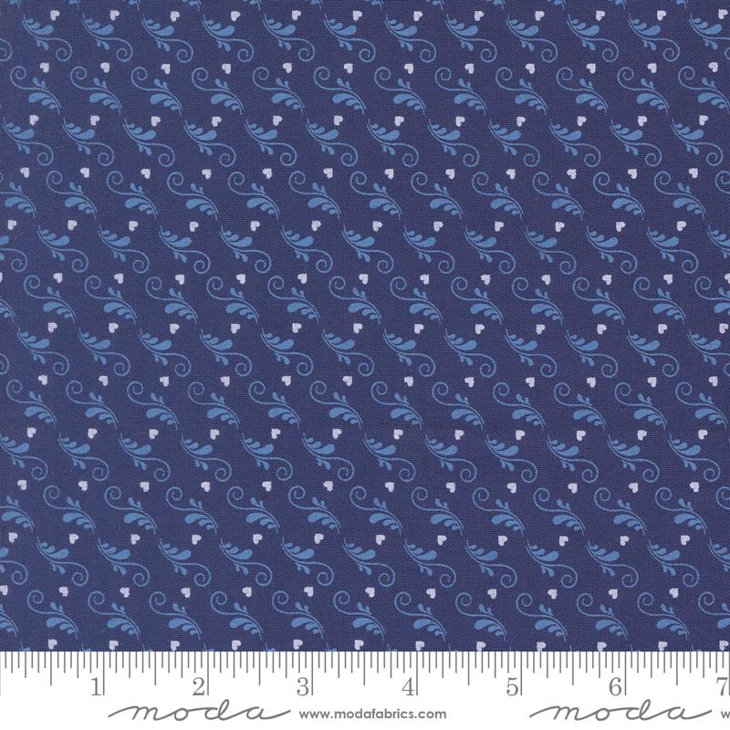 Legendary Love Hearts - Navy - Quilt Fabric