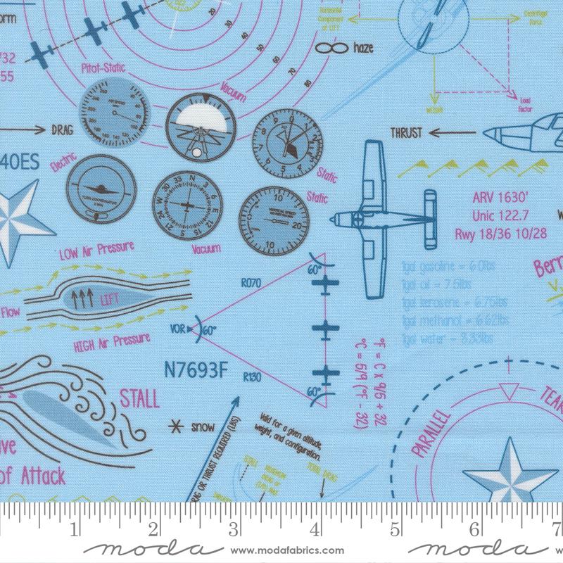 High Flight Diagram Sky - Quilt Fabric