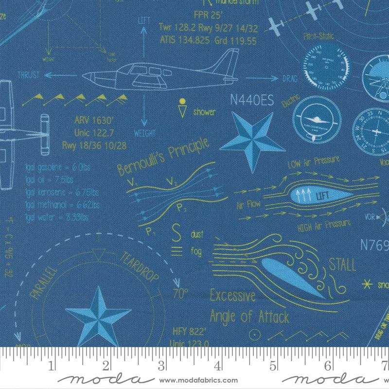 High Flight Diagram Harbor - Quilt Fabric