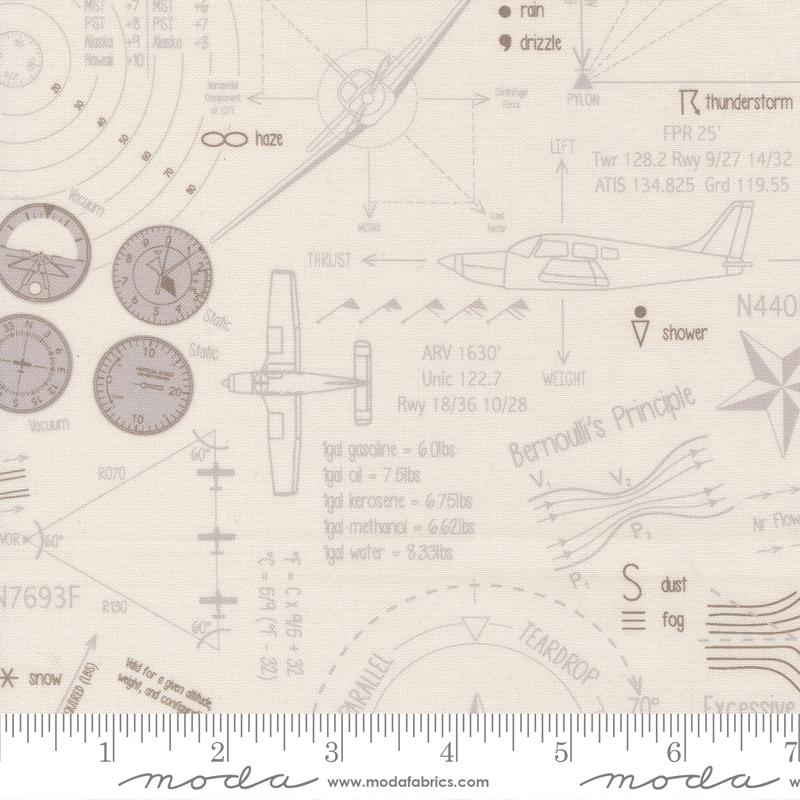 High Flight Diagram Smoke - Quilt Fabric