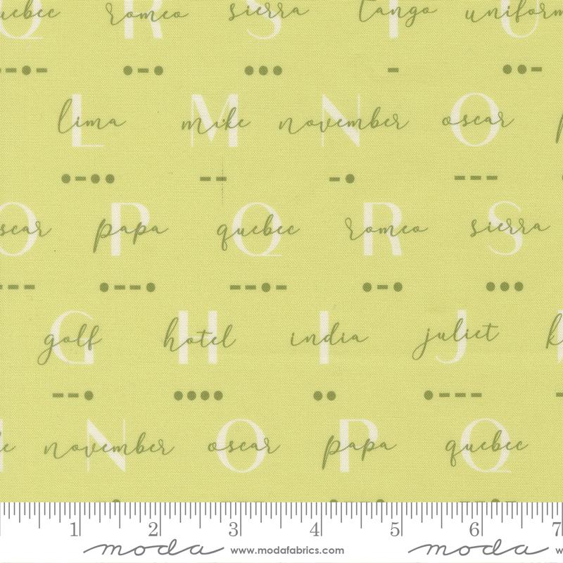 High Flight Alphabet Leaf - Quilt Fabric