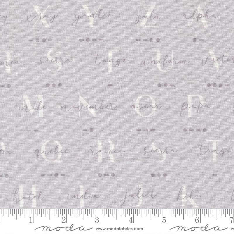 High Flight Alphabet Smoke - Quilt Fabric