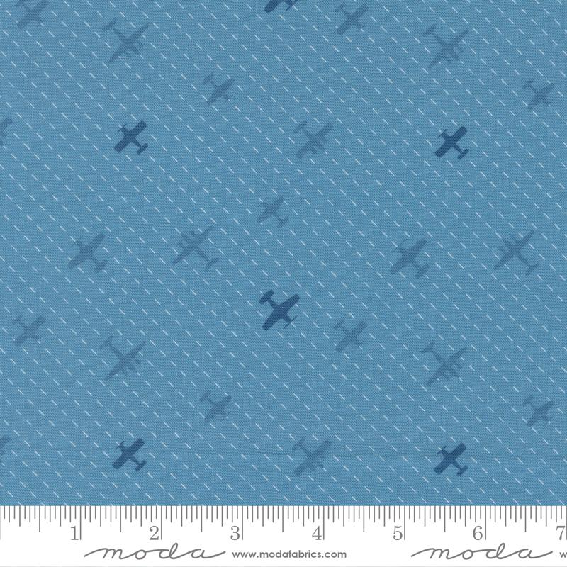 High Flight Airplane Lake - Quilt Fabric