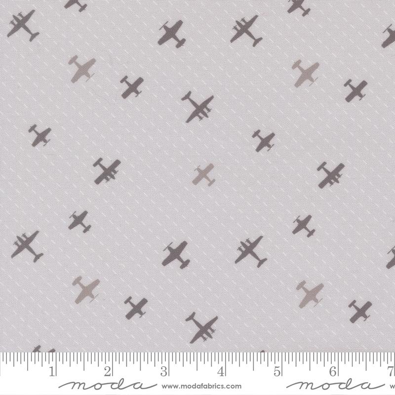 High Flight Airplane Smoke - Quilt Fabric
