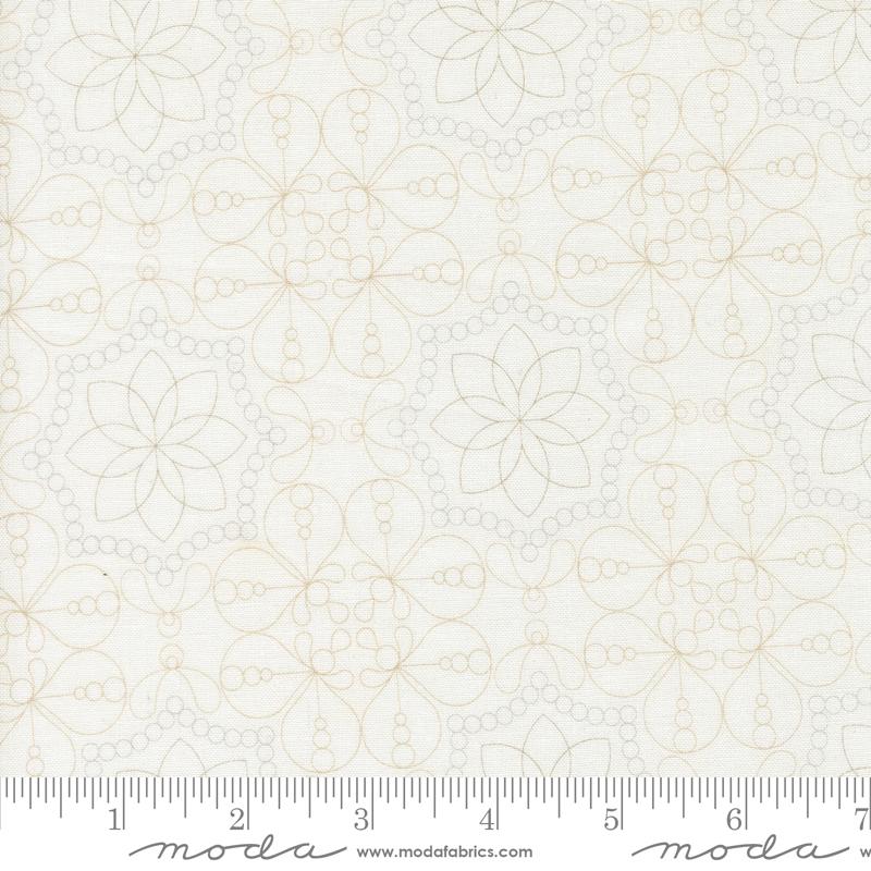 Tranquility Graphs Off White - Quilt Fabric, zoomed in. Select this picture to zoom back out.