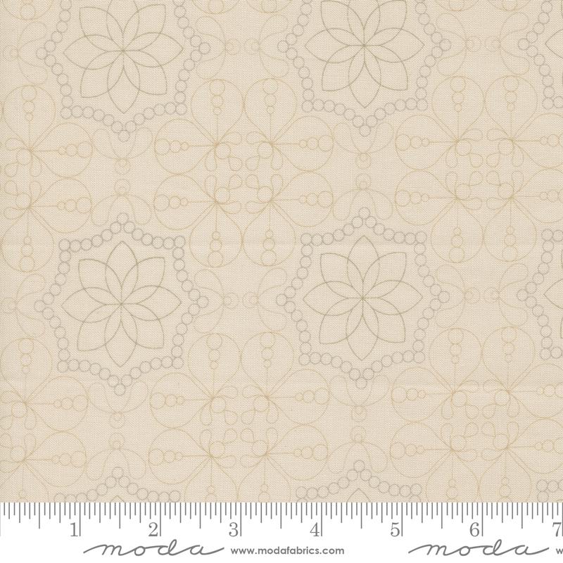 Tranquility Graphs Pearl - Quilt Fabric, zoomed in. Select this picture to zoom back out.
