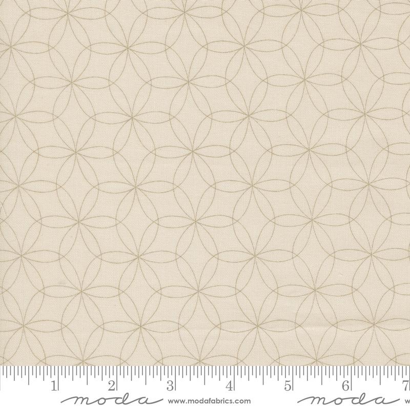 Tranquility Tile Pearl - Quilt Fabric, zoomed in. Select this picture to zoom back out.