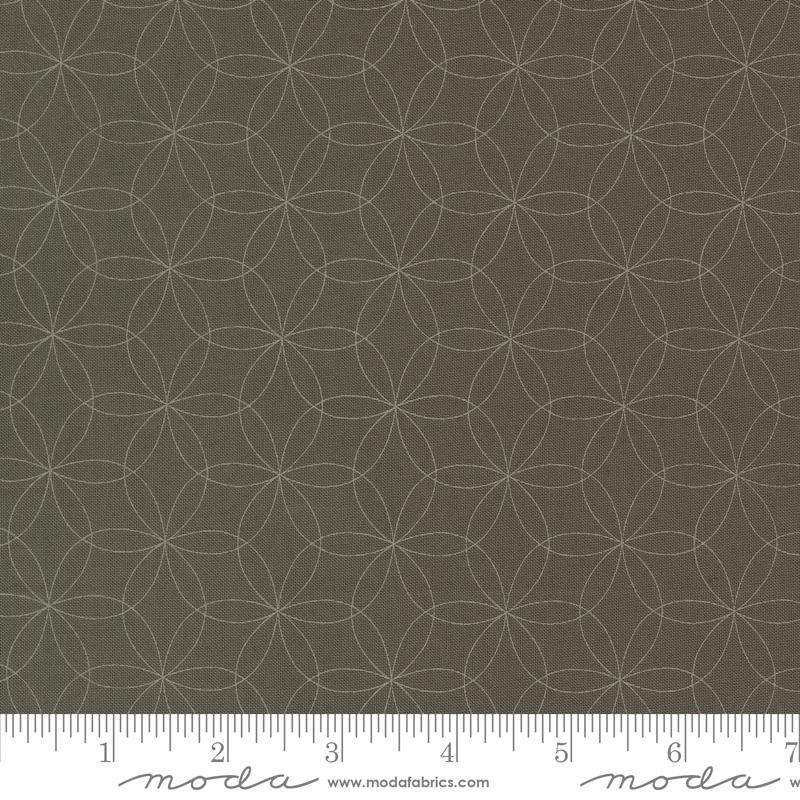 Tranquility Tile Graphite - Quilt Fabric, zoomed in. Select this picture to zoom back out.