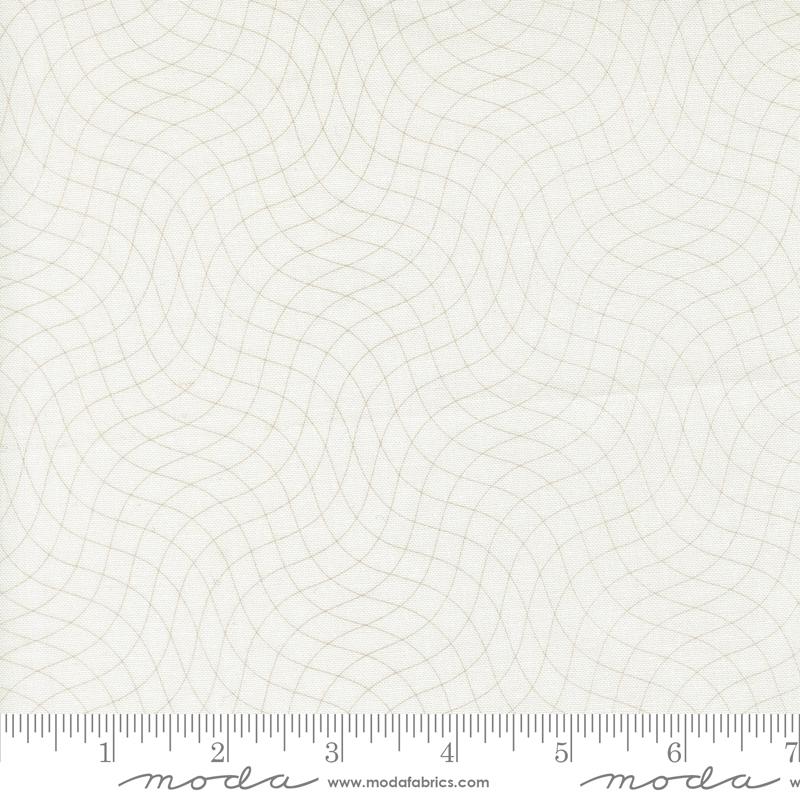 Tranquility Grid Off White - Quilt Fabric, zoomed in. Select this picture to zoom back out.