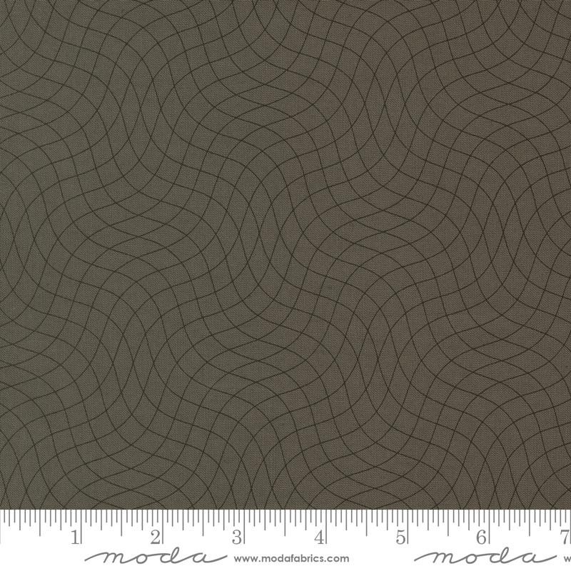 Tranquility Grid Graphite - Quilt Fabric, zoomed in. Select this picture to zoom back out.