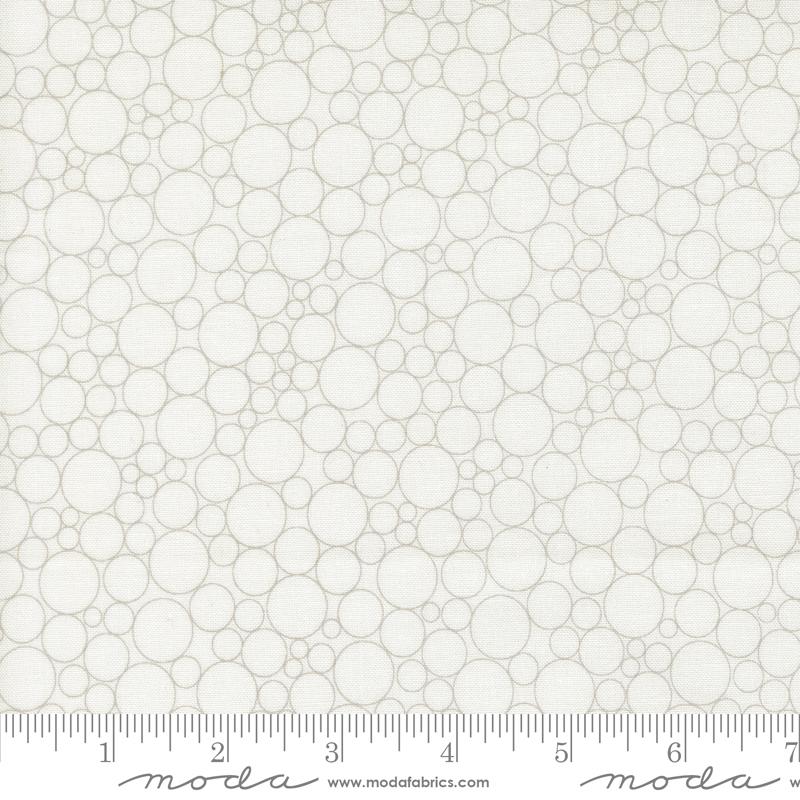 Tranquility Bubbles Off White - Quilt Fabric, zoomed in. Select this picture to zoom back out.