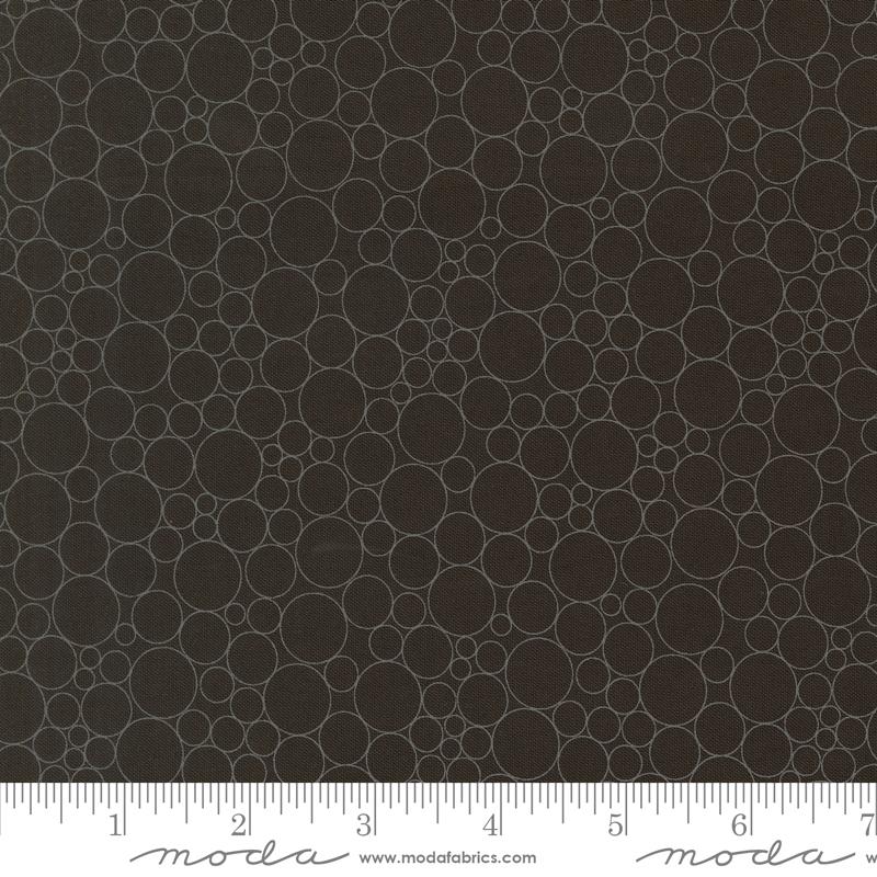 Tranquility Bubbles Charcoal - Quilt Fabric, zoomed in. Select this picture to zoom back out.