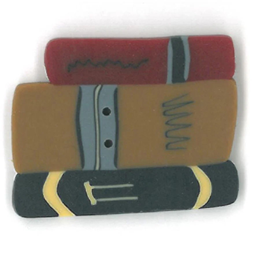 Stack Of Books - Button