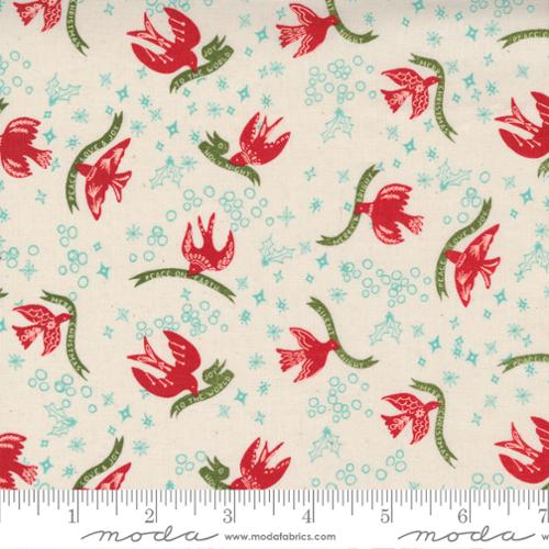 Cheer Merriment Natural - Good Tidings - Quilt Fabric