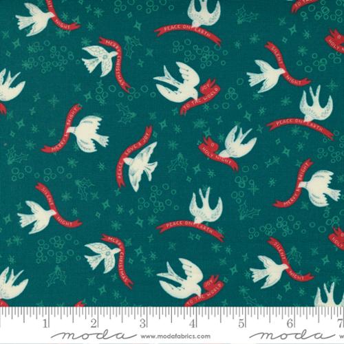 Cheer Merriment Teal - Good Tidings - Quilt Fabric