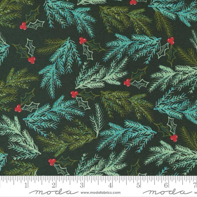 Cheer Merriment Hunter - Spruce Sprig Christmas - Fabric