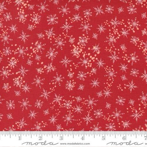 Cheer Merriment Cranberry - Snowfall Blender - Quilt Fabric