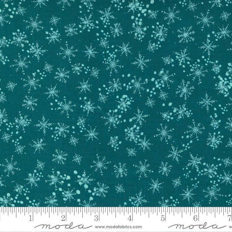 Cheer Merriment Teal - Snowfall Blender - Quilt Fabric