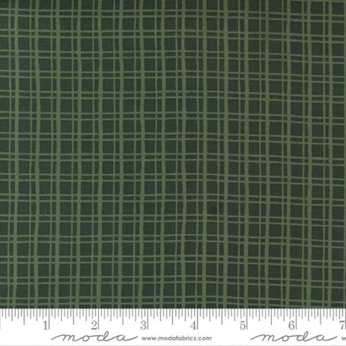 Cheer Merriment Hunter - Christmas Check Check - Fabric